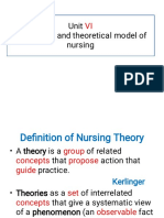 Unit Conceptual and Theoretical Model of Nursing