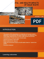 Environmental and Health Impacts of Solid Waste: Michael T. Ang SDS 269 Integrated Waste Management September 7, 2019