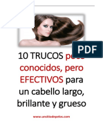 10 TRUCOS para Un Cabello Más Brillante y Grueso EBOOK