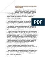 Safe Practices When Handling Noxious Chemical Cargo - Chemical Tankers Procedure