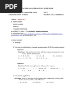 Teacher-Made Learner'S Home Task: M10AL-ld-1