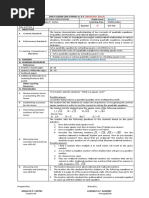 Daily Lesson Log of M9Al-Ia-B-1 Grade Level Learning Area Quarter I. Objectives