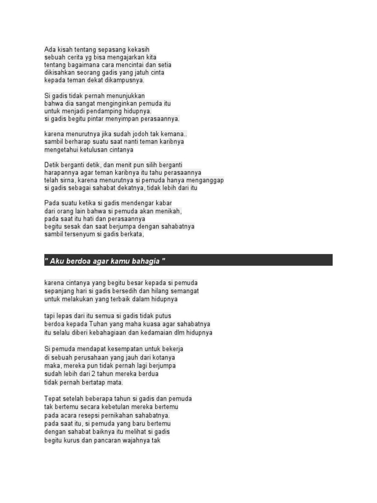 Aku Berdoa Agar Kamu Bahagia Pdf