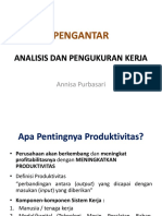 Produktivitas Kerja dan Analisis Sistem Kerja