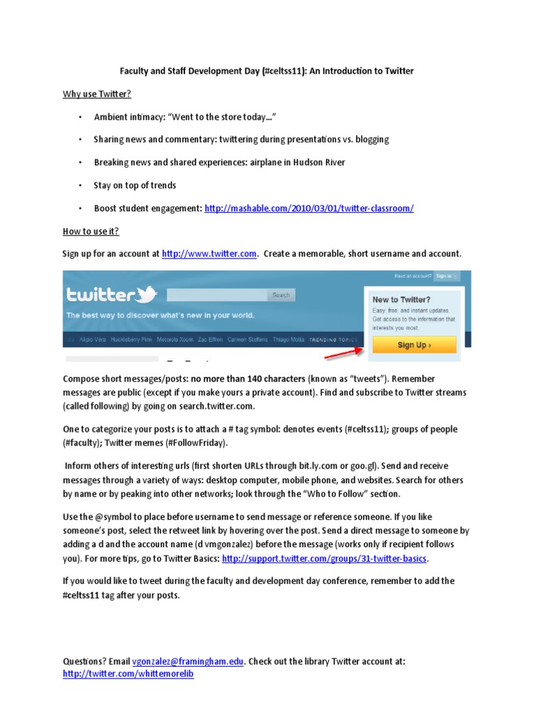Introduction to Twitter for Faculty | PDF