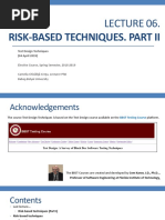 Risk-Based Techniques. Part Ii: Test Design Techniques (04 April 2019)