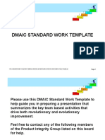 Dmaic Standard Work Template: Control