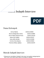 Teknik Indepth Interview