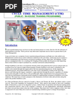 Cycle Time Management (CTM) : (Public / In-House Training Programme)