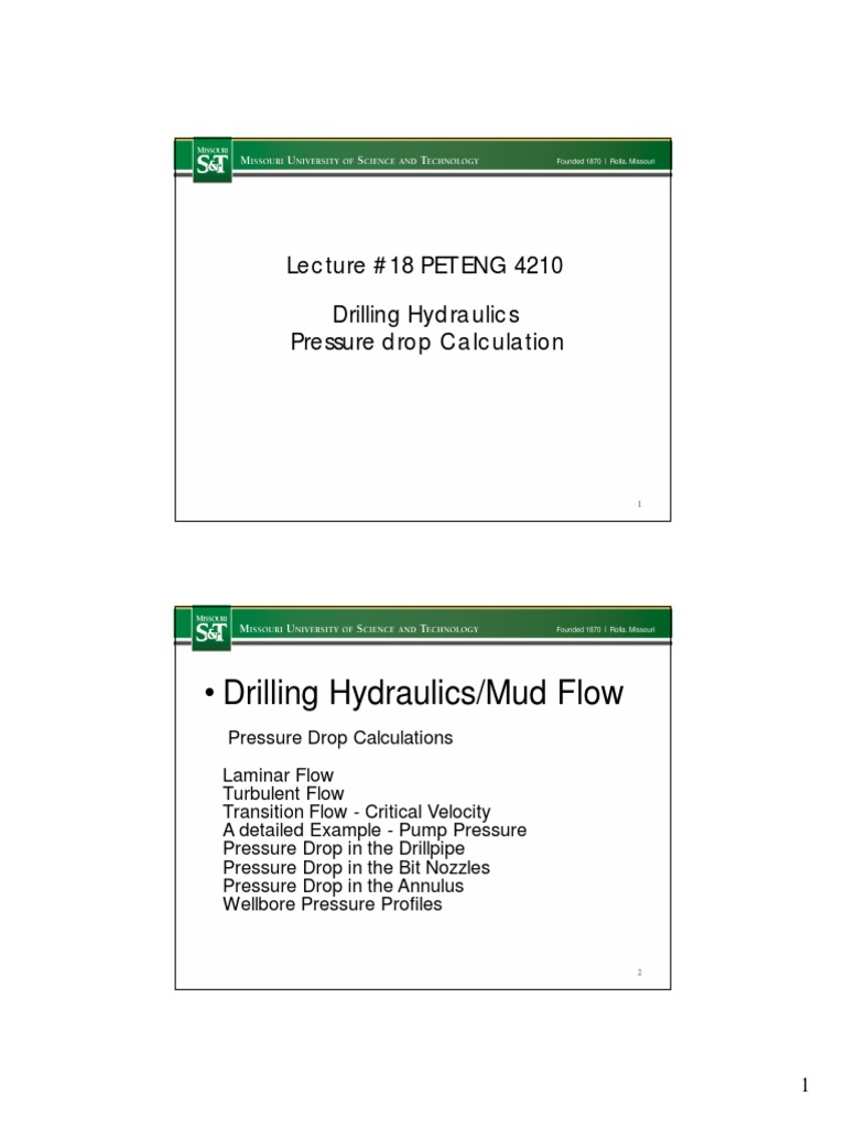 Laminar Flow in Drilling Hydraulics | PDF | Fluid Dynamics | Turbulence