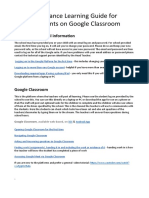 Parents Guide For Google Classroom - Distance Learning
