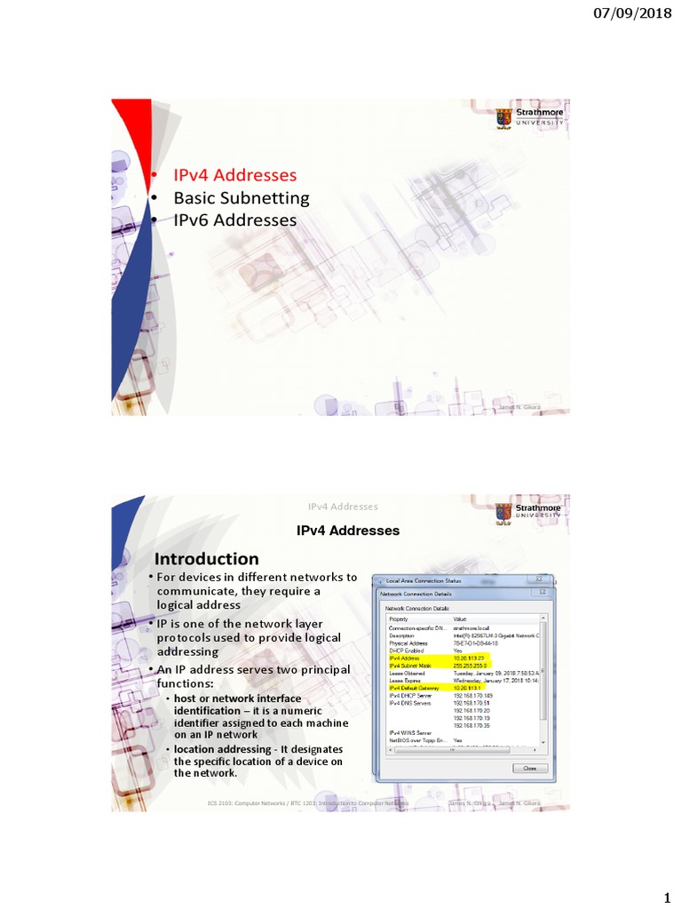 IPv4 Addressing and Subnetting Guide | PDF | Ip Address | I Pv6
