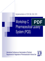 Workshop C Pharmaceutical Quality Pharmaceutical Quality System (PQS)