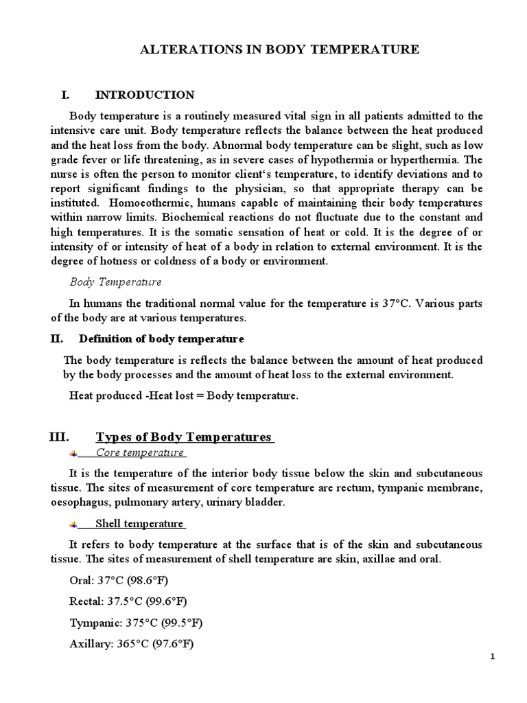 Body Temperature Regulation Explained | PDF | Fever | Thermoregulation