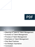 Talent Management: Presented By: Nabendu Paul M120006MS