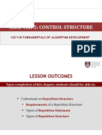 Chapter 5: Control Structure: Csc118 Fundamentals of Algorithm Development