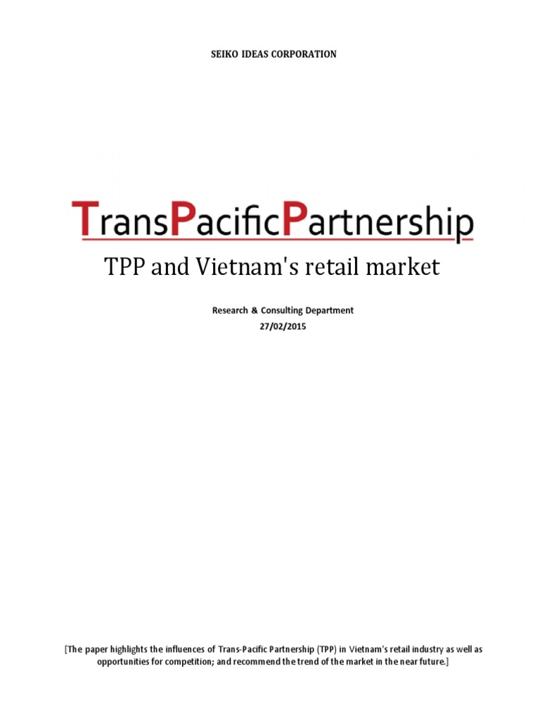TPP Impact on Vietnam Retail Market | PDF | Trans Pacific Partnership ...