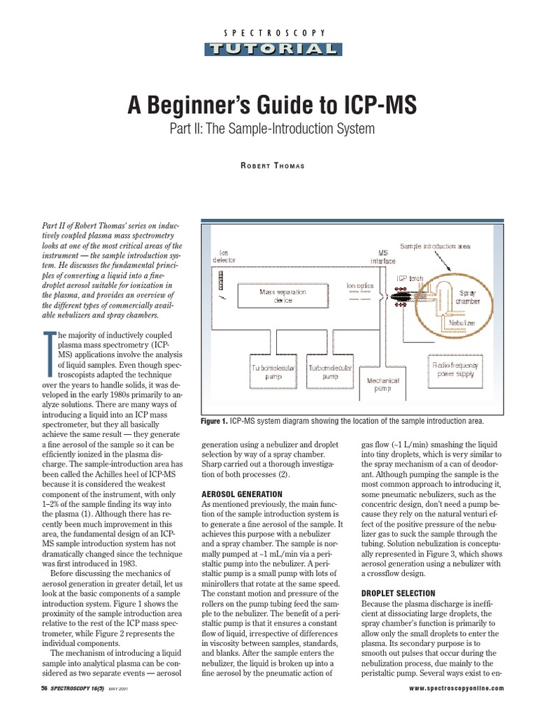 Sample Introduction in ICP-MS Systems | PDF | Mass Spectrometry ...