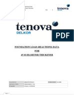 Foundation Load (Reactions) Data FOR 45 M Diameter Thickener