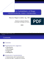 Confiabilidad y Riesgo 01 - 2020