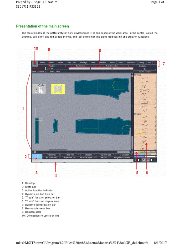 Lectra Modaris V8R1 Interface Overview | PDF | Button (Computing ...