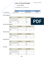 University of Central Punjab: Grade Book