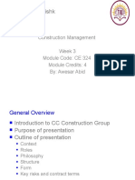 University of Tishk: Construction Management Week 3 Module Code: CE 324 Module Credits: 4 By: Awesar Abid