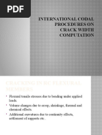 International Codal Procedures On Crack Width Computation