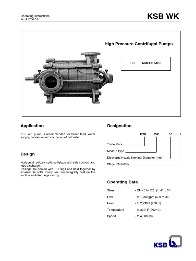 Manual de Servicio KSB WK | PDF | Pump | Bearing (Mechanical)