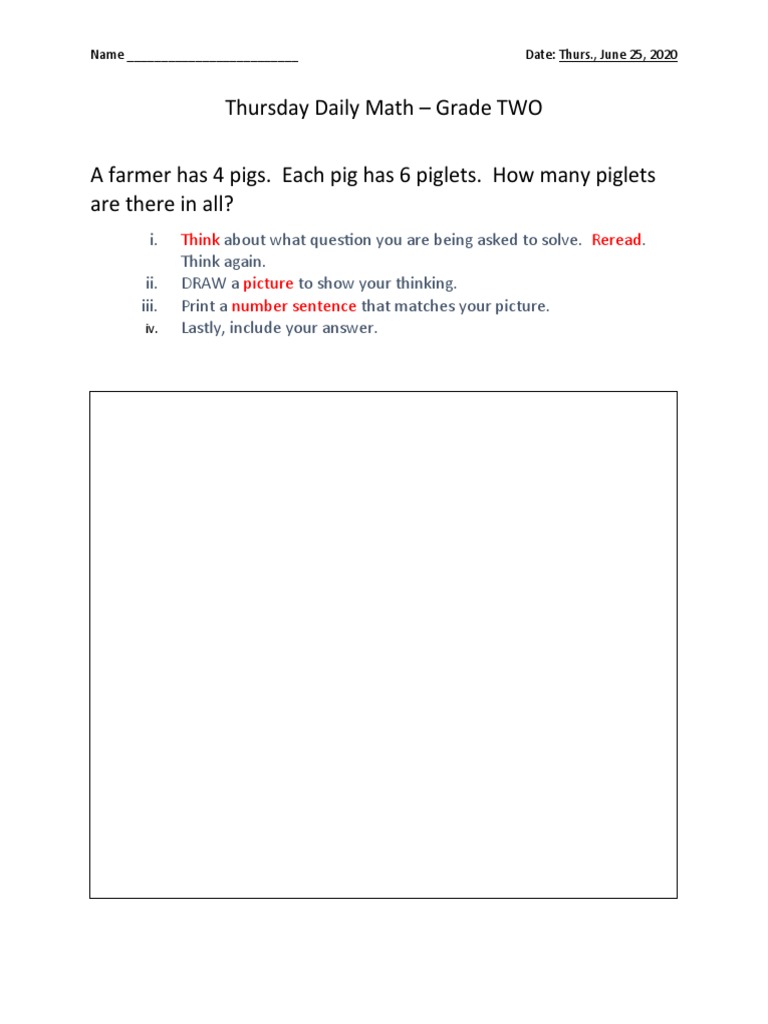 Grade 2 Daily Math Worksheet | PDF | Career & Growth | Self-Improvement