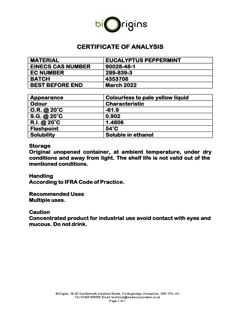 Eucalyptus Peppermint 4353706 All Docs PDF PDF Perfume
