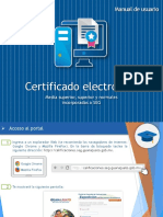 Certificado Electrónico - Manual de usuario 2018