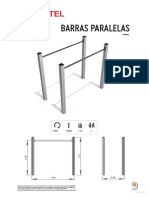 Dimensão de estrutura metálica barra paralela.