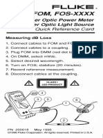 Fluke® Fom, Fos-Xxxx: Fiber Optic Power Meter Fiber Optic Light Source