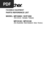 Parts Reference List MODEL: MFC6800 / DCP1000: Facsimile Equipment