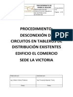 Procedimiento de Trabajo Seguro - DESCONEXION DE TABLEROS DE DITRIBUCION - EC