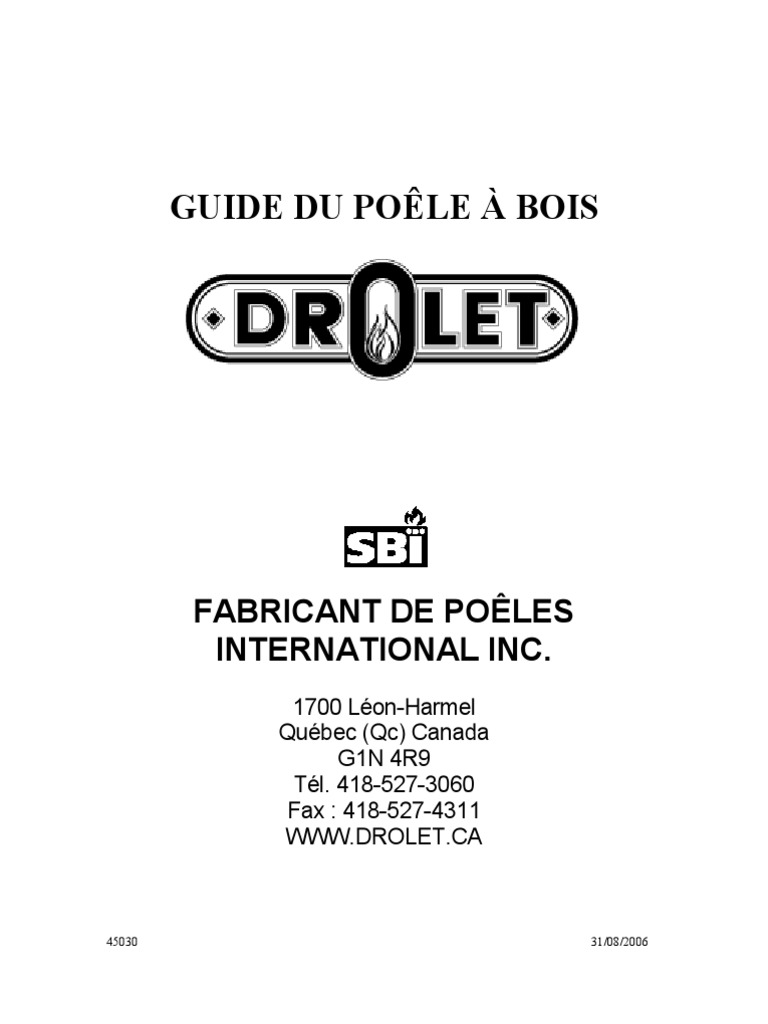 Guide Drolet | PDF | Cheminée | Poêle (chauffage)