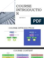 Course Introductio N: Section 1