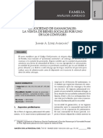 La Sociedad de Gananciales: La Venta de Bienes Sociales Por Uno de Los Cónyuges. Autor: Dr. Janner A. Lopez Avendaño.