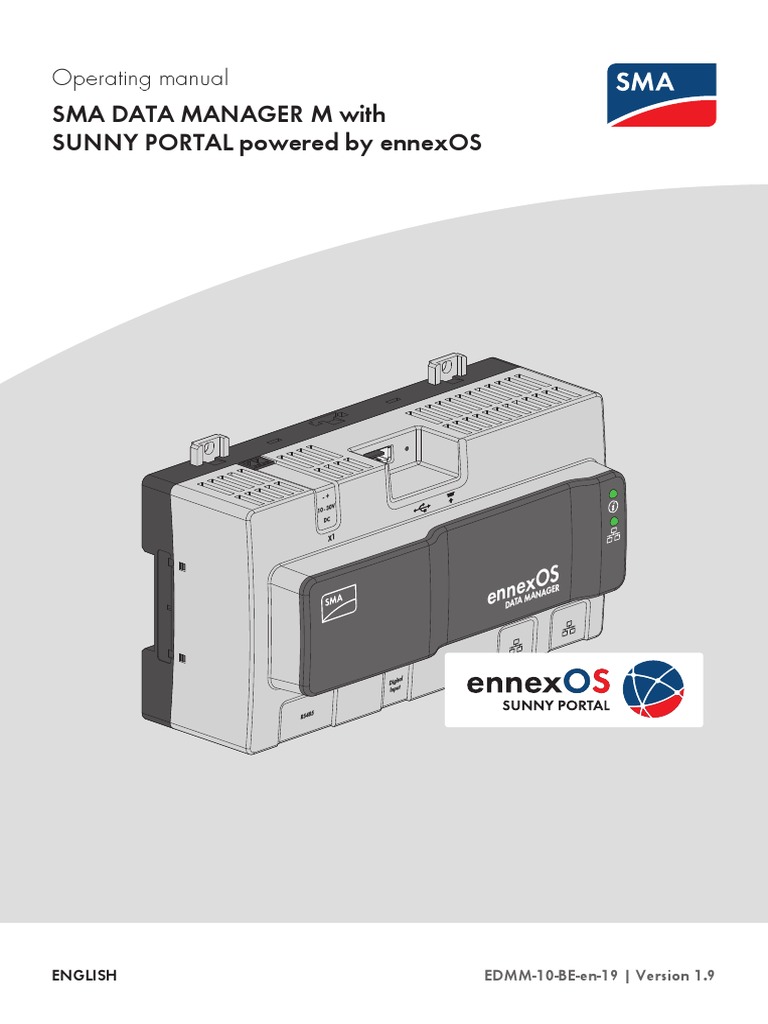 Sma Data Manager M With Sunny Portal Powered by Ennexos Operating