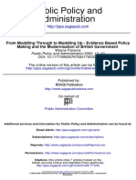 From Muddling Through To Muddling Up Evidence Based Policy Making and The Modernisation of British Government Wayne Parsons