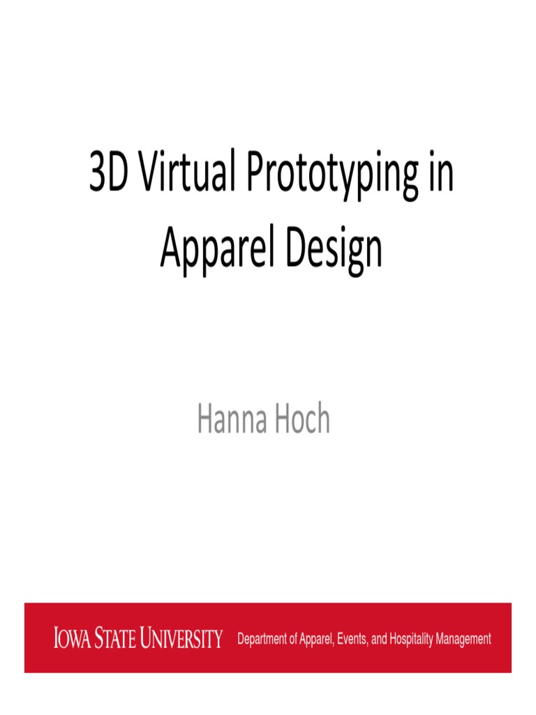 3D Virtual Prototyping in Apparel Design | PDF | Prototype | 3 D ...