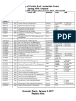 UF Fort Lauderdale Spring 2011 Course Schedule