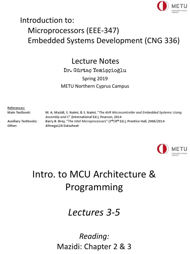 Chapter 12 - AVR Microcontrollers-Features, Architecture Assembly ...