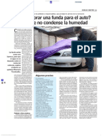 ¿Va A Comprar Una Funda para El Auto? Fíjese Que No Condense La Humedad