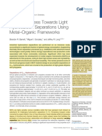 Recent Progress Towards Light Hydrocarbon Separations Using Metal-Organic Frameworks PDF