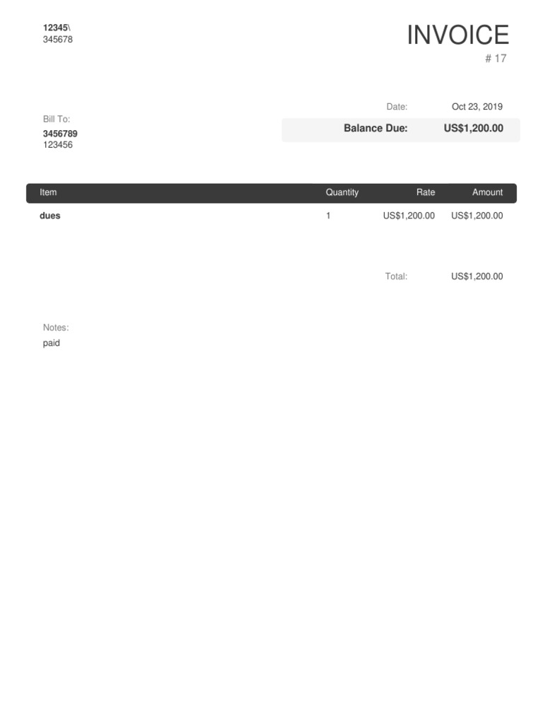 Invoice #17 - Balance Due $1,200.00 | PDF | Law