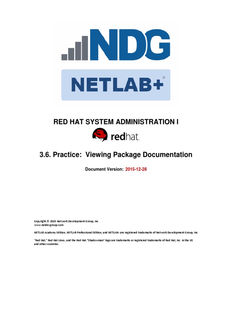 Red Hat System Administration I 3.6 Practice | PDF | Documentation ...