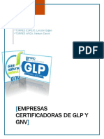 Empresas Certificadoras de GLP y GNV