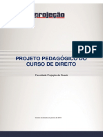 Projeto pedagógico do curso de Direito da Faculdade Projeção do Guará
